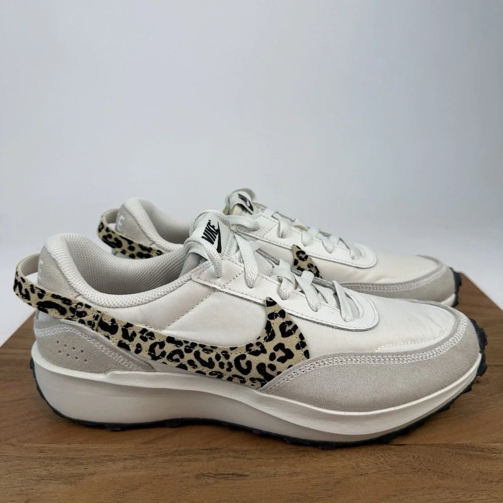 New‎ NIB Womens Nike Waffle Debut Phantom Sesame Leopard Sneakers Size 11 M